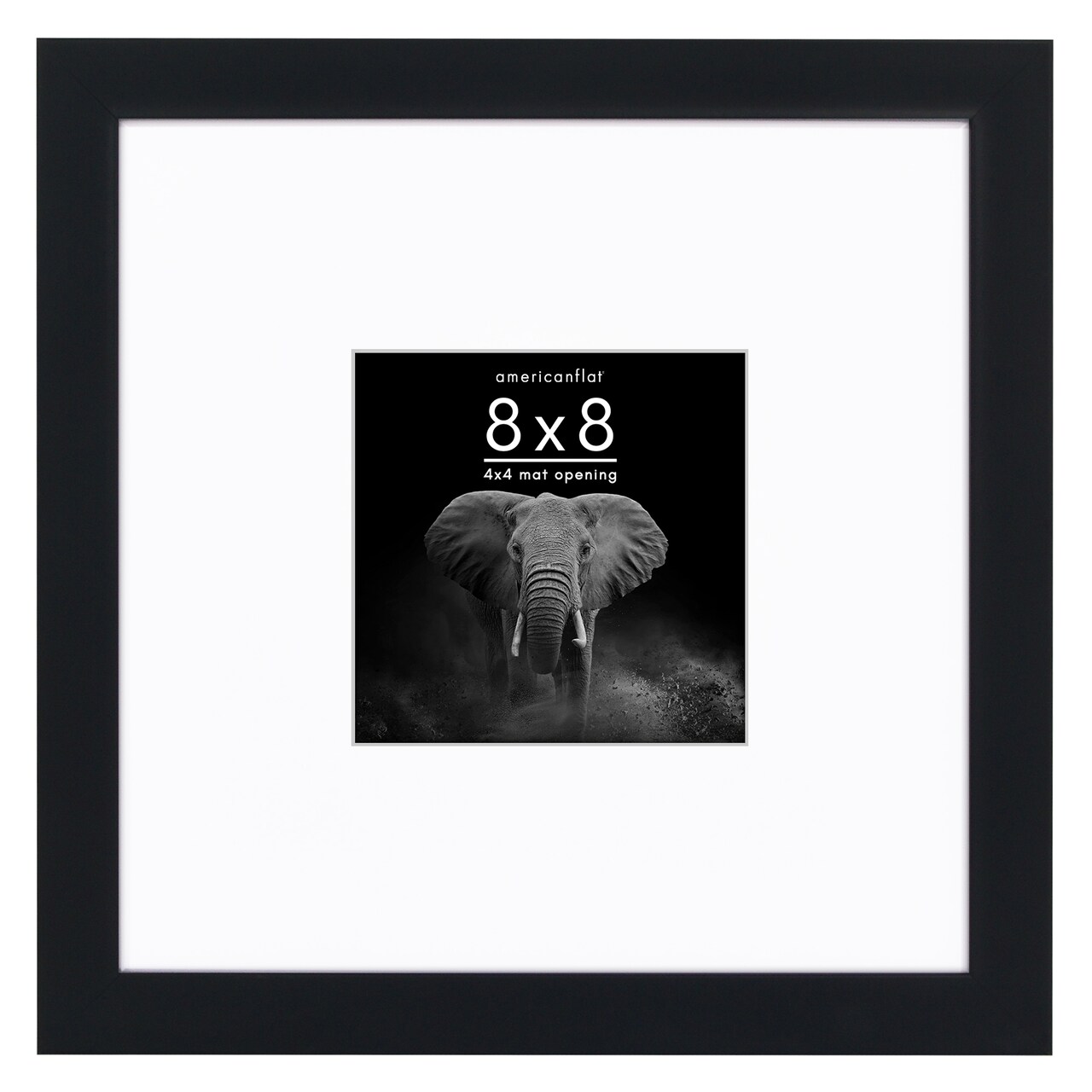 Americanflat Gallery-Style Picture Frame with Mat - Showcase Artwork, Prints, and Photos - Shatter Resistant Glass - Hanging Hardware with Drywall Anchor